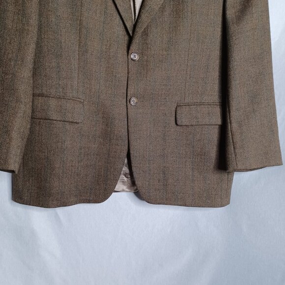 Ralph Lauren Lambs Wool Blazer Mens 42R Brown Single Breasted Made in Canada - Picture 6 of 12